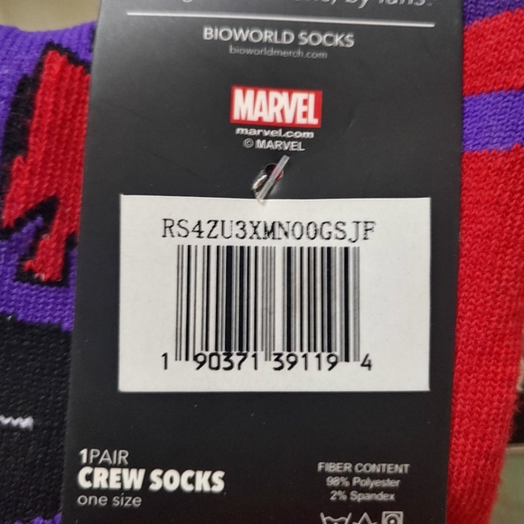 Marvel NWT X-Men Retro Reversible Crew Socks - Picture 3 of 4